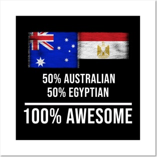 50% Australian 50% Egyptian 100% Awesome - Gift for Egyptian Heritage From Egypt Posters and Art